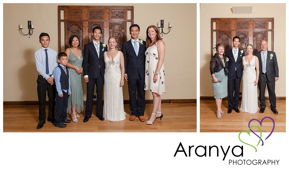Formal family wedding portraits