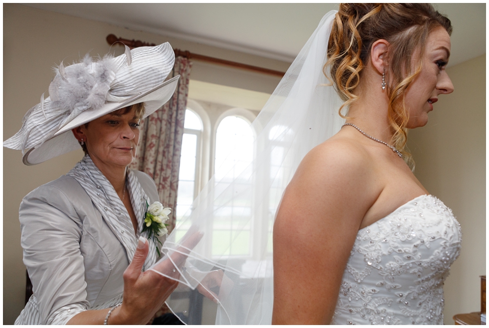Bride getting ready at Leeds Castle