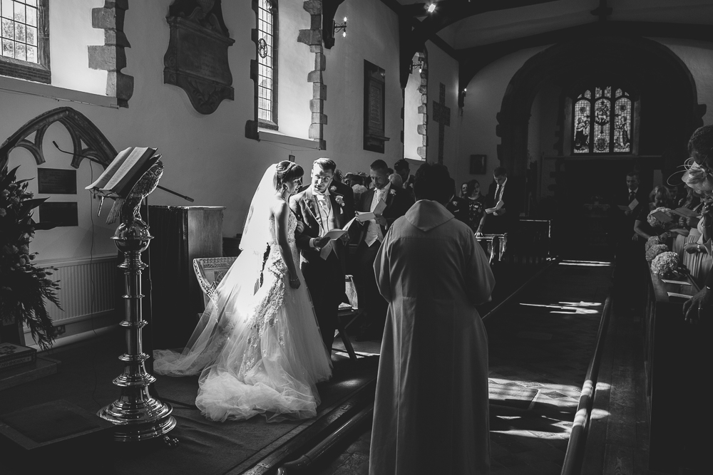 Elegant black and white wedding photography
